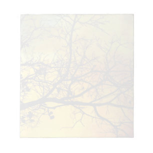 Stormy morning with tree muted notepad