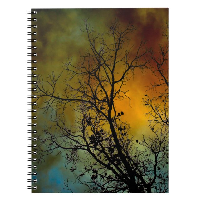 Stormy morning with tree notebook (Front)