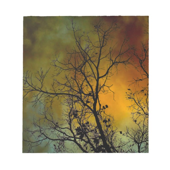 Stormy morning with tree notepad (Front)