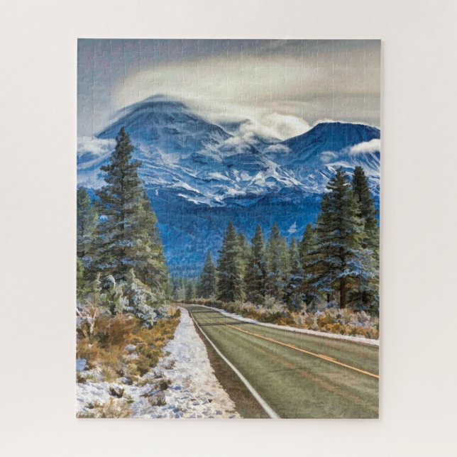 STORMY MOUNT SHASTA JIGSAW PUZZLE (Vertical)