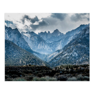 Stormy Mt. Whitney From Alabama Hills Glossy Poster