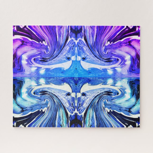 Stormy ocean underwater light art jigsaw puzzle (Horizontal)