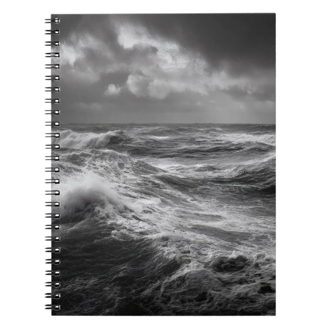 Stormy Ocean Waves Carnet noir (Devant)