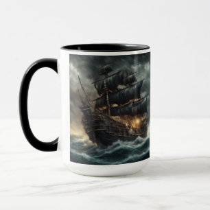 Stormy Pirate Ship - 2 - Mug