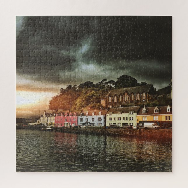 Stormy Portree Isle Of Skye Scotland Travel Jigsaw Puzzle (Vertical)