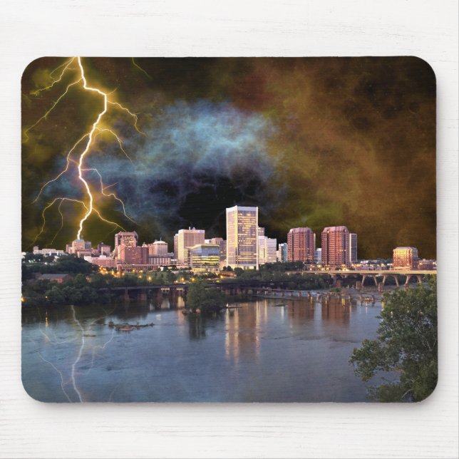 Stormy Richmond Skyline Mouse Pad (Front)