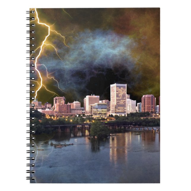Stormy Richmond Skyline Notebook (Front)