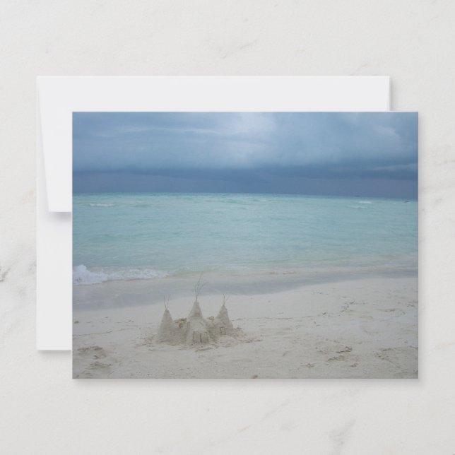 Stormy Sandcastle Beach Landscape Photo (Front)