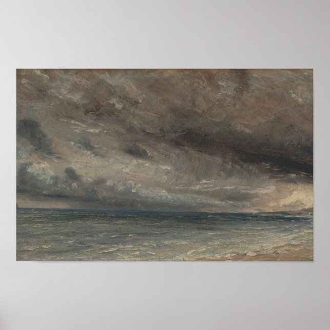 Stormy Sea, Brighton – Constable Poster (Front)