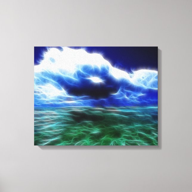 Stormy Sea Wrapped Canvas (Front)