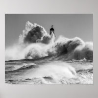 Stormy Seas at Roker Poster/Print