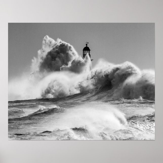 Stormy Seas at Roker Poster/Print Poster (Front)