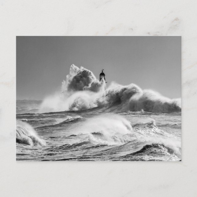 Stormy Seas at Seaham Postcard (Front)