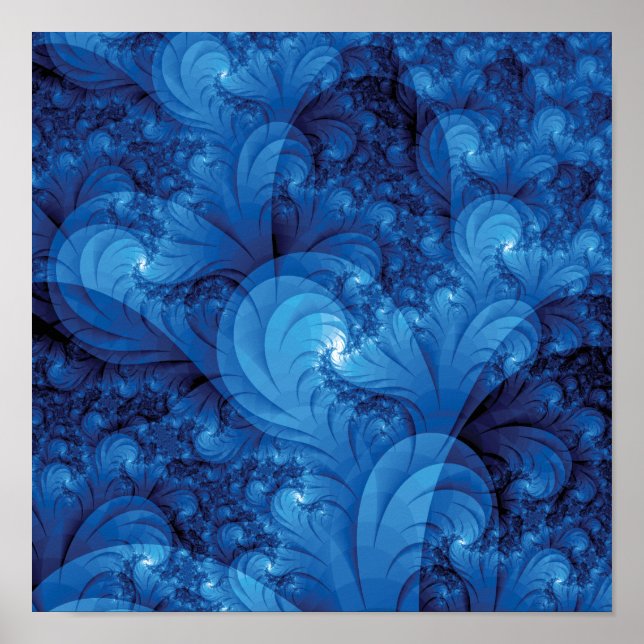 Stormy Seas Fractal Poster (Front)