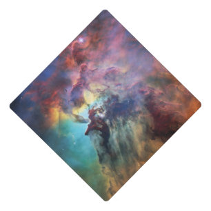 Stormy Seas of Lagoon Nebula in Sagittarius Graduation Cap Topper