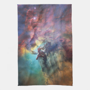 Stormy Seas of Lagoon Nebula in Sagittarius Kitchen Towel