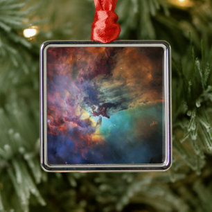 Stormy Seas of Lagoon Nebula in Sagittarius Metal Ornament