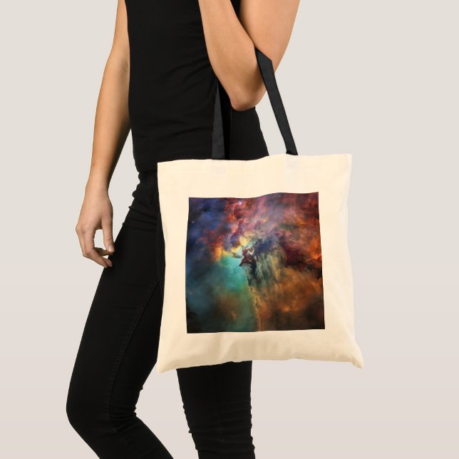 Stormy Seas of Lagoon Nebula in Sagittarius Tote Bag (Front (Product))