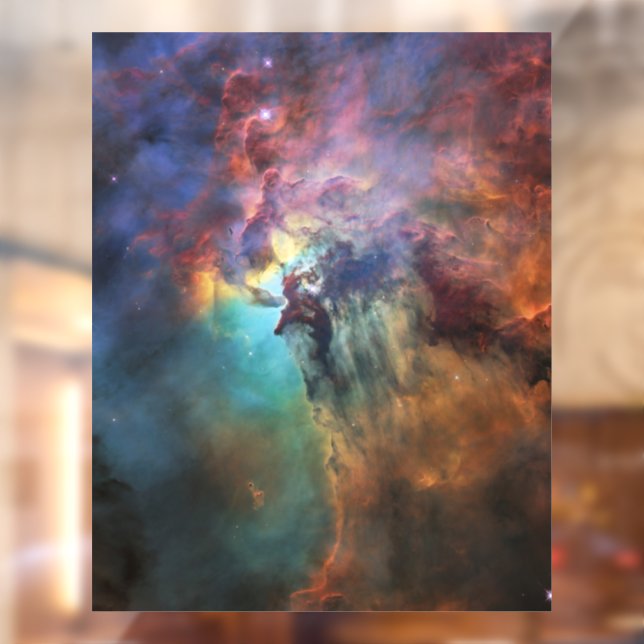 Stormy Seas of Lagoon Nebula in Sagittarius Window Cling (Sheet 2)