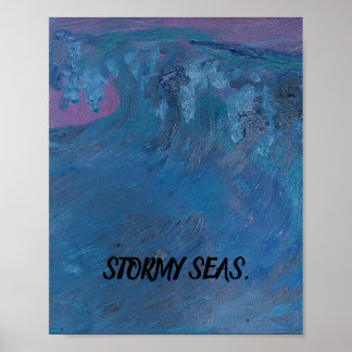 STORMY SEAS POSTER DESIGN DE L'ARTISTE PAULA REILL