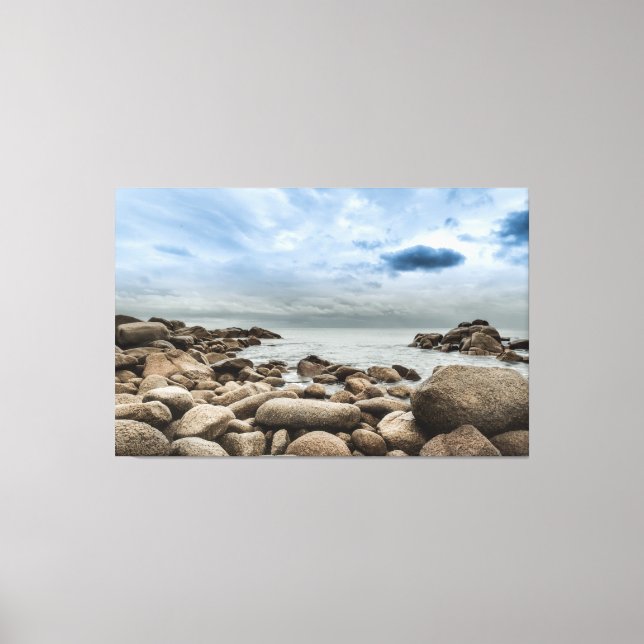 Stormy Seas Premium Wrapped Triptych Canvas (Front)