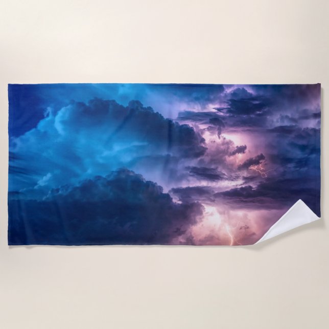 Stormy Skies Beach Towel (Front)