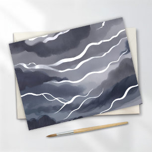 Stormy Skies   Dark Watercolor Postcard