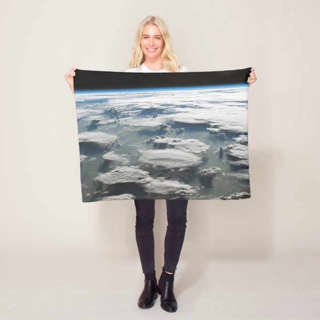 Stormy Sky Above The Amazon Fleece Blanket (In Situ)
