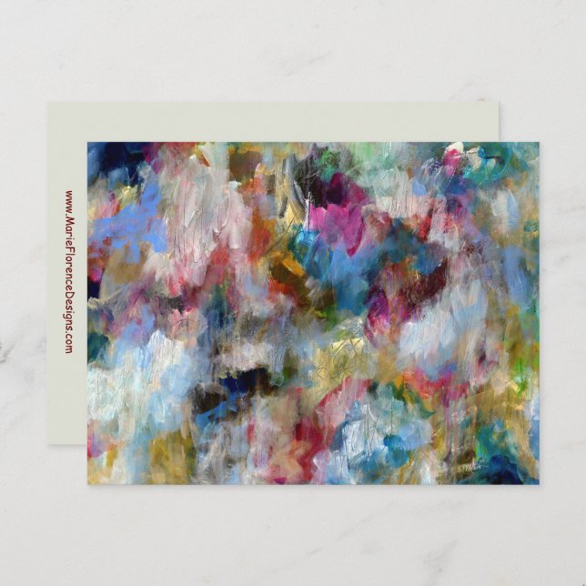 Stormy Sky Expressive Contemporary Fine Art Postcard (Front/Back)