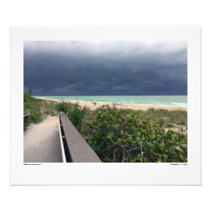 Stormy Sky over Aqua Sea Photo Print