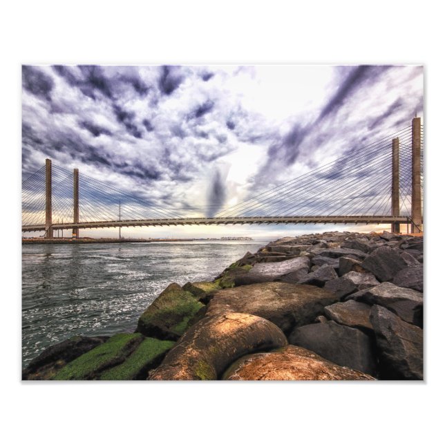 Stormy Sky over the Indian River Bridge Photo Print (Front)