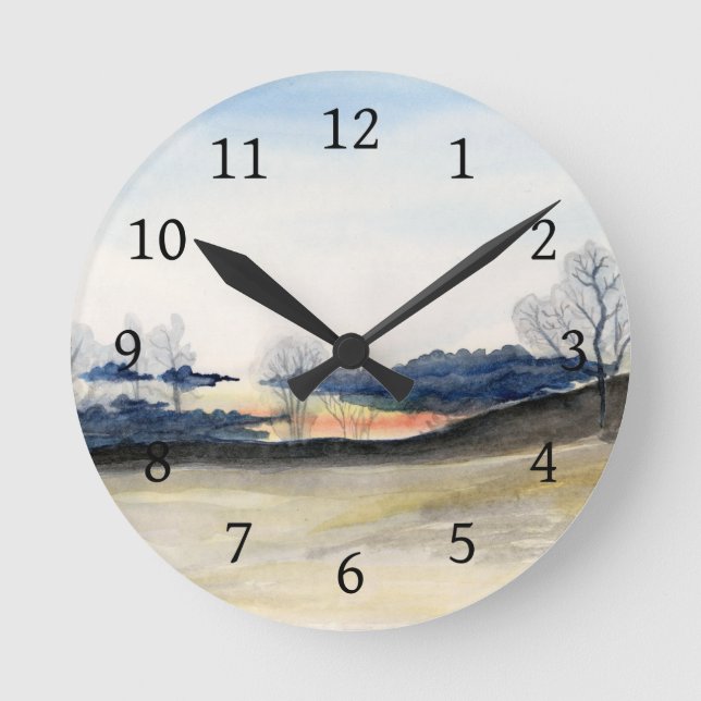 Stormy Sky Round Clock (Front)
