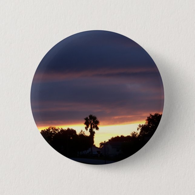 stormy sky sunset 2 inch round button (Front)