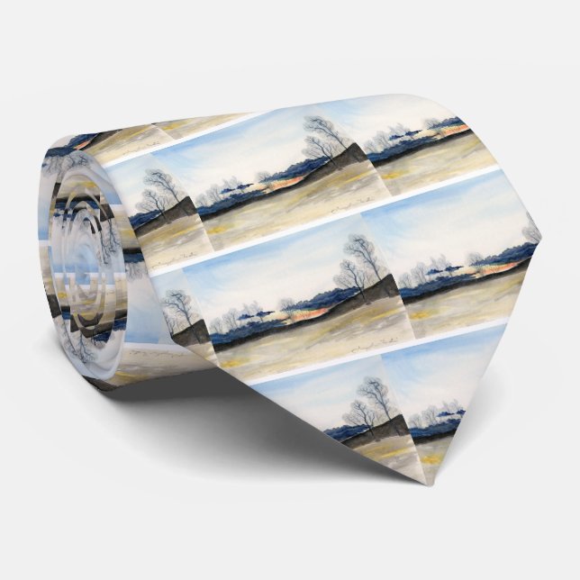Stormy Sky Tie (Rolled)