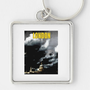 Stormy St Paul's Cathedral Keychain