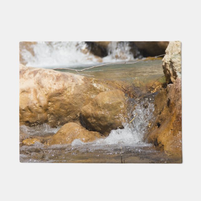 Stormy stream in spring doormat (Front)