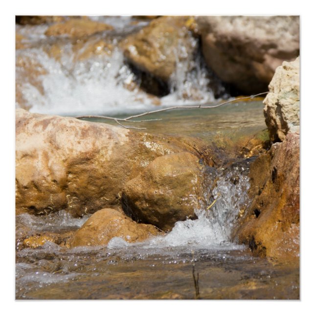 Stormy stream in spring poster (Front)