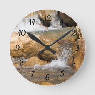 Stormy stream in spring round clock