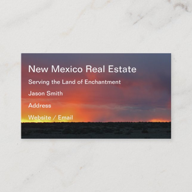 Stormy Sunset Appointment Card (Front)