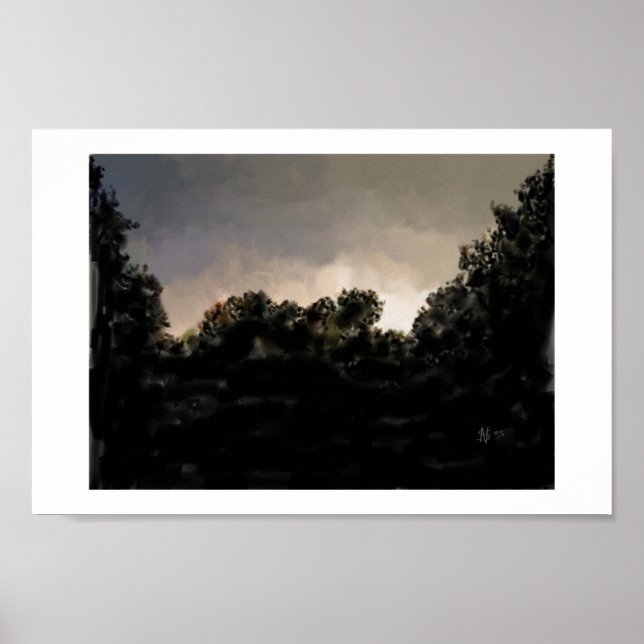 Stormy Sunset Poster (Front)