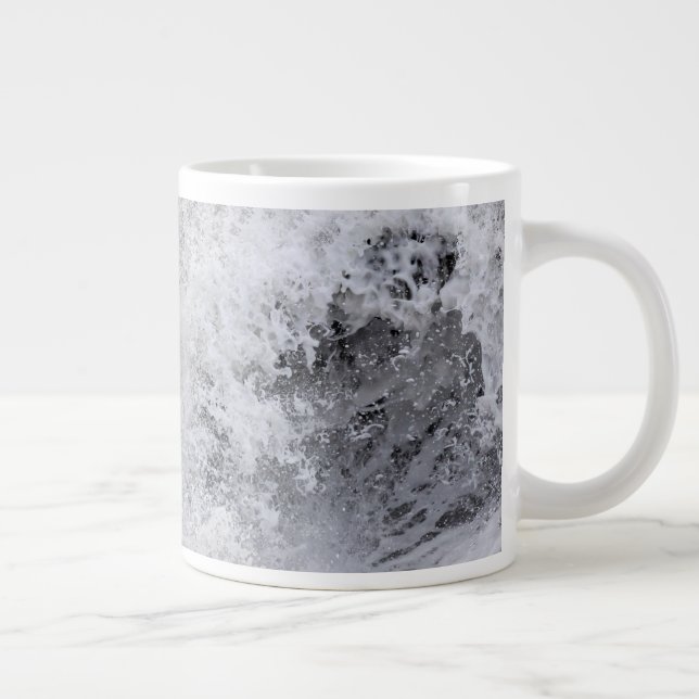 Stormy Wave Crashing Large Coffee Mug (Right)