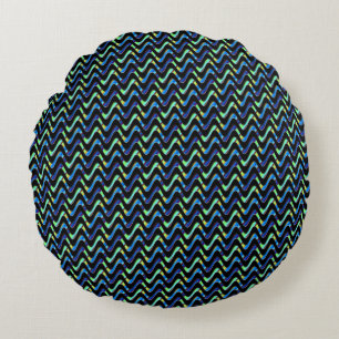 Stormy Waves.... Round Pillow