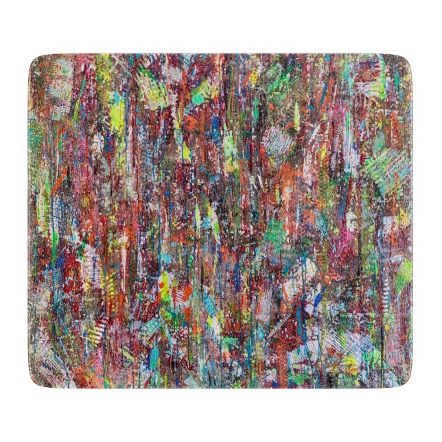 Stormy Weather 6 x 7 Deco Glass Cutting Board (Front)