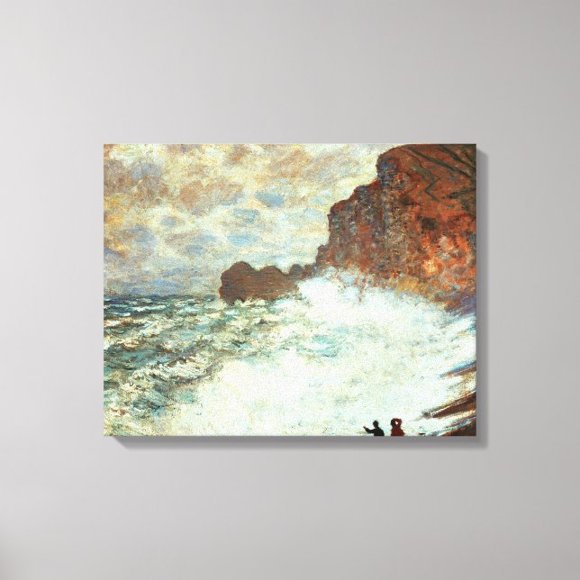 Stormy Weather a Etretat, Rough Sea - Claude Monet Canvas Print (Front)