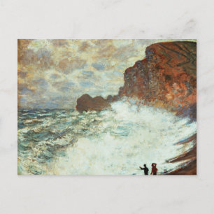Stormy Weather a Etretat, Rough Sea - Claude Monet Postcard