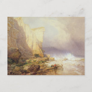 Stormy Weather, Clearing Seaton Cliffs Postcard