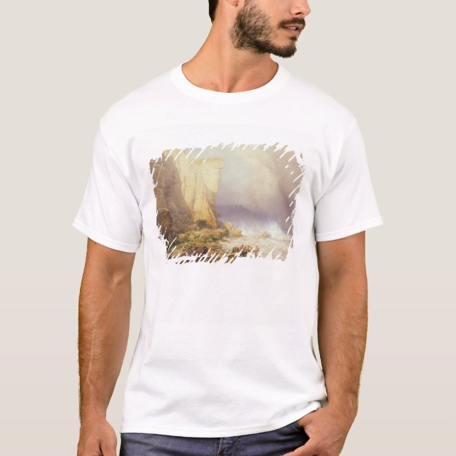 Stormy Weather, Clearing Seaton Cliffs T-Shirt (Front)