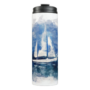 Stormy Weather Sail Boat Thermal Tumbler
