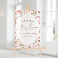 Story Begins Autumn Leaves Wedding Welcome