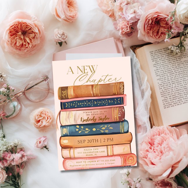Story Book Library A New Chapter Bridal Shower Invitation (Creator Uploaded)